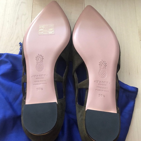 NWT Aquazzura forever ballet suede flats - Picture 7 of 11